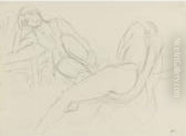 Odalisque Et Femme Nue Oil Painting by Henri Matisse