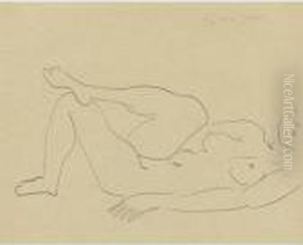 Nu Couche Au Visage Incomplet - Etude De Jambes Oil Painting by Henri Matisse