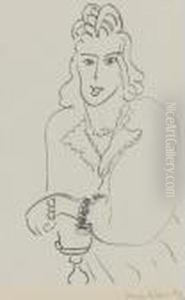 [jeune Femme Coiffure Louis Xv] Oil Painting by Henri Matisse