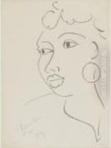 Haitienne A La Boucle D'oreille Oil Painting by Henri Matisse