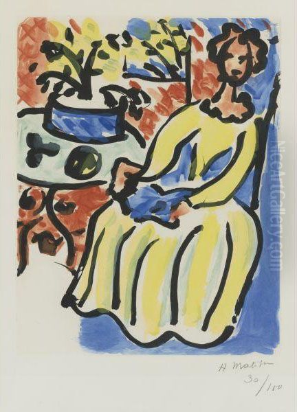 Marie-jose En Robe Jaune Oil Painting by Henri Matisse