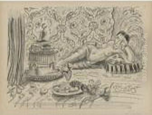Odalisque, Brasero Et Coupe De Fruits Oil Painting by Henri Matisse