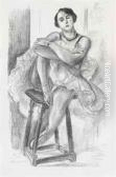 Danseuse Au Tabouret, From: Dix Danseuses Oil Painting by Henri Matisse