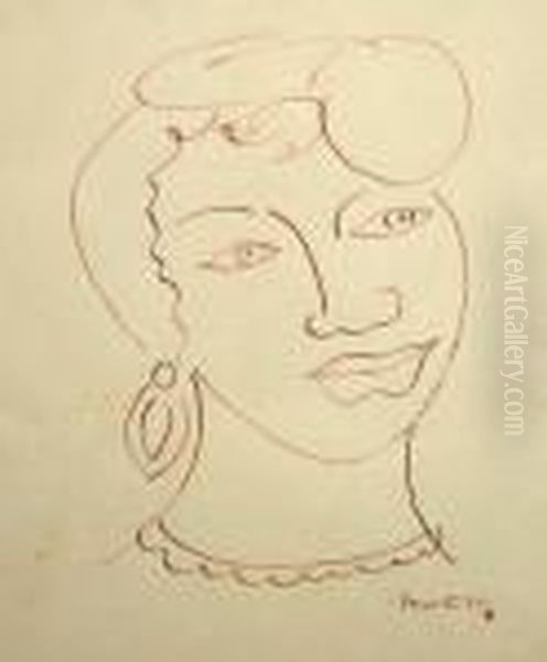 Head Study Of A Woman Oil Painting by Henri Matisse