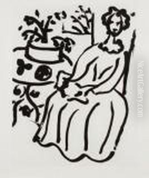 Marie-jose En Robejaune Oil Painting by Henri Matisse
