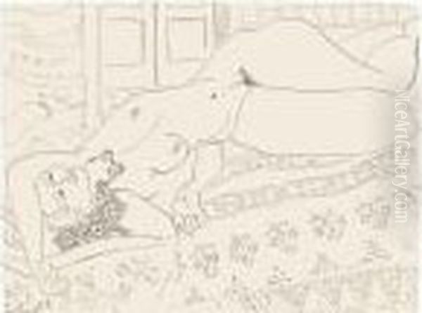 Nu Allonge Au Chien Oil Painting by Henri Matisse