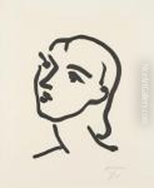 Nadia Aux Cheveux Lisses Oil Painting by Henri Matisse
