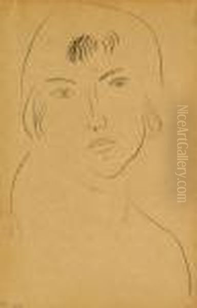 Visage A La Frange Oil Painting by Henri Matisse