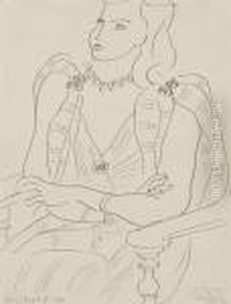 Femme Assise Oil Painting by Henri Matisse