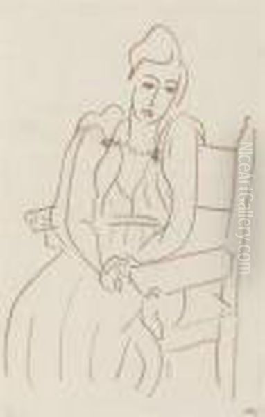 Femme Assise Oil Painting by Henri Matisse