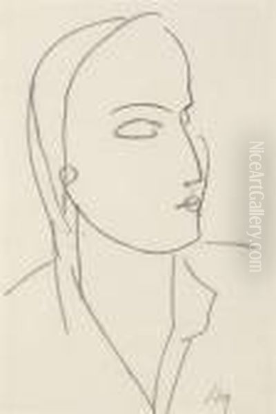 Profil De Femme Oil Painting by Henri Matisse