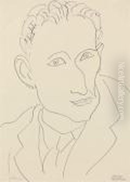 Portrait De Louis Aragon Oil Painting by Henri Matisse