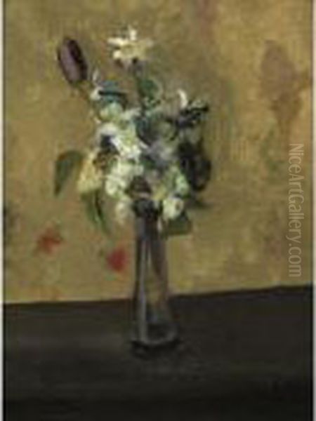 Bouquet De Fleurs Au Vase De Cristal Oil Painting by Henri Matisse