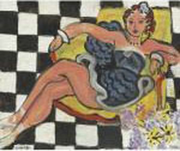 Danseuse Dans Le Fauteuil, Sol En Damier Oil Painting by Henri Matisse