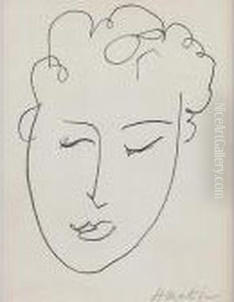 Tete De Femme Oil Painting by Henri Matisse