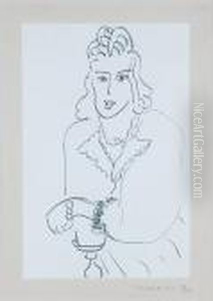 Portrait Of A Lady From 'poemes De Charles D'orleans' Oil Painting by Henri Matisse