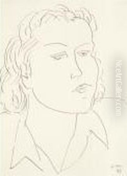 Tete De Femme Oil Painting by Henri Matisse