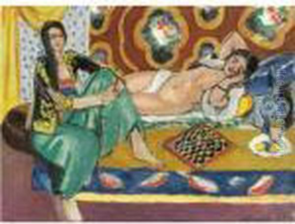 Odalisques Jouant Aux Dames Oil Painting by Henri Matisse