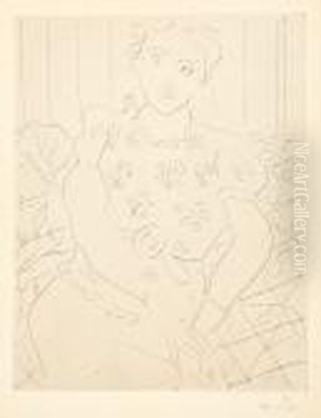Jeune Femme Aucorsage Fleuri Oil Painting by Henri Matisse