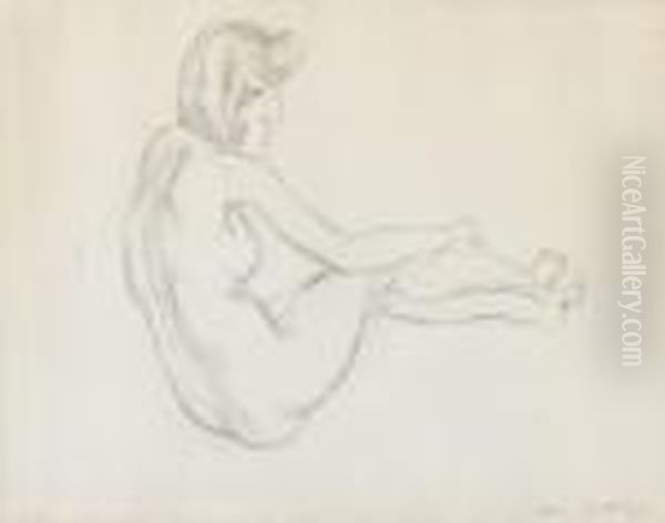 Nu Assis De Dos Oil Painting by Henri Matisse