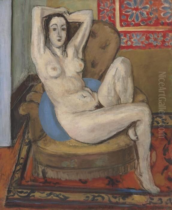 Nu Au Coussin Bleu Oil Painting by Henri Matisse