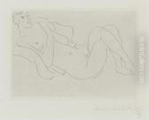 Nu Allonge, Jambes Repliees Oil Painting by Henri Matisse