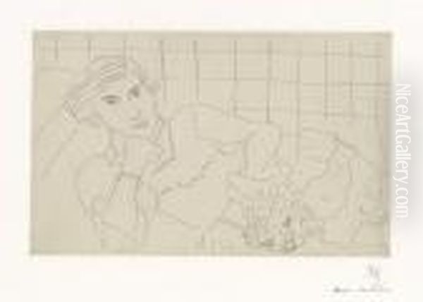 Jeune Femme Et Son Chien Oil Painting by Henri Matisse