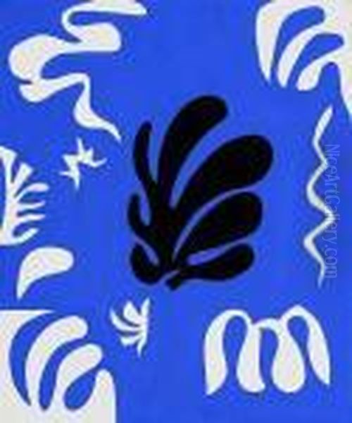 Composition Fond Bleu Oil Painting by Henri Matisse