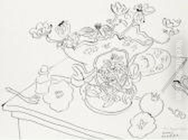 Nature Morte Aux Fleurs Oil Painting by Henri Matisse