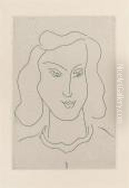 Visage Aux Fixes Vers Le Sol Oil Painting by Henri Matisse