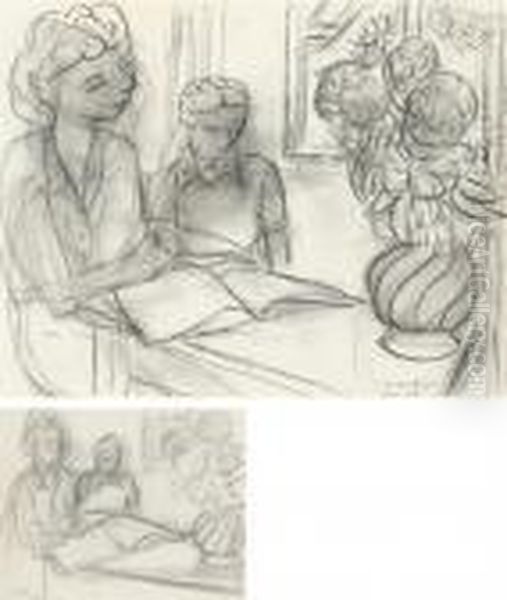 La Lecture (recto & Verso) Oil Painting by Henri Matisse