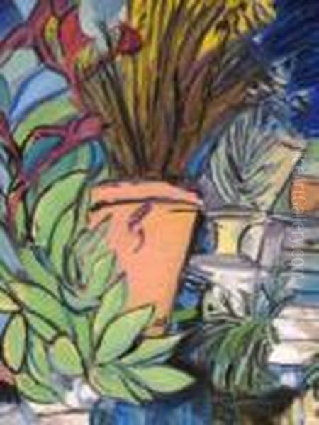 Still-life Of Flowers In A Conservatory Oil Painting by Henri Matisse