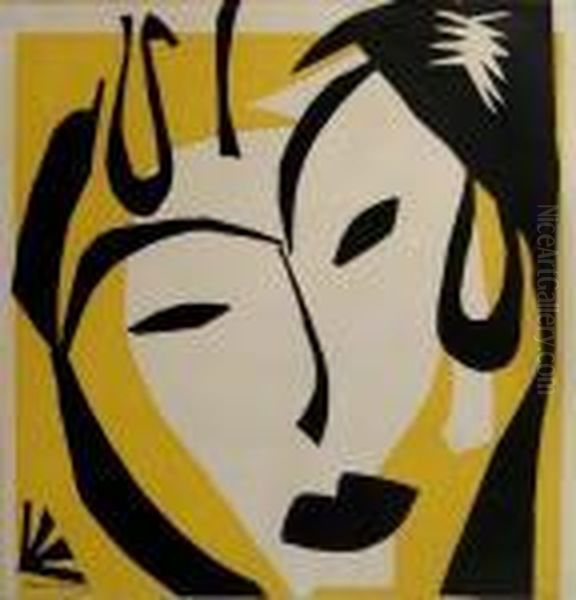 Tete De Femme: Noire Jaune Oil Painting by Henri Matisse