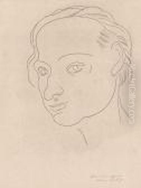 Portrait De Charles Baudelaire Oil Painting by Henri Matisse