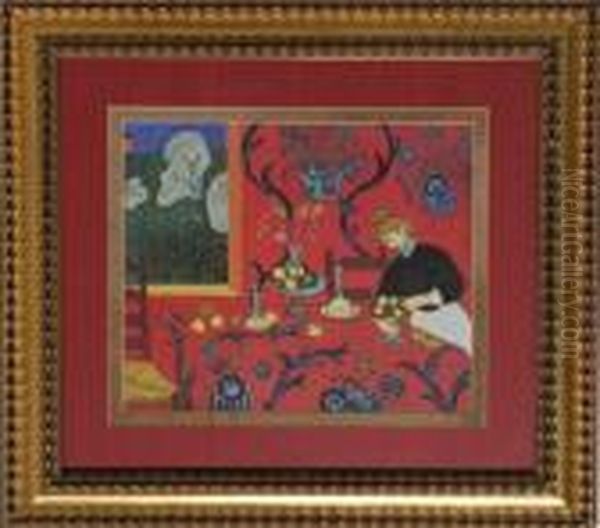 La Desserte Rouge Oil Painting by Henri Matisse