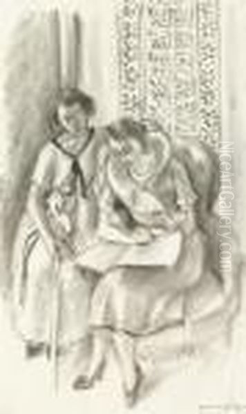 Les Deux Musiciennes Oil Painting by Henri Matisse