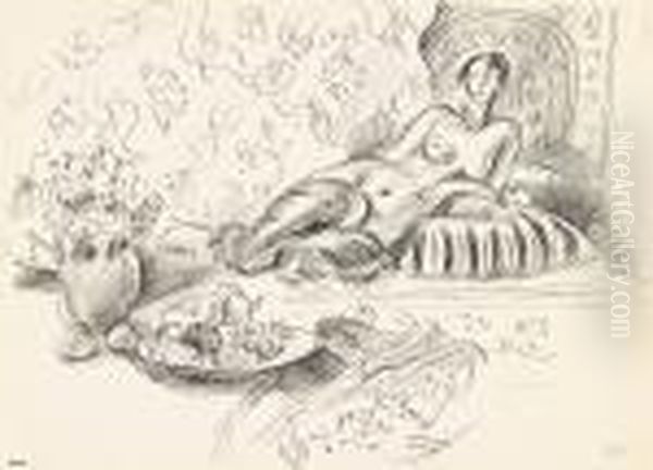 Odalisque Etendue Ii Oil Painting by Henri Matisse