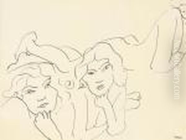 Trois Femmes Allongees Oil Painting by Henri Matisse