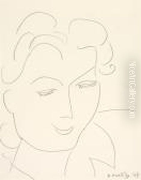 Tete De Femme Oil Painting by Henri Matisse