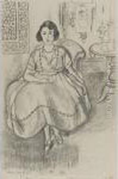 La Robe D'organdi Oil Painting by Henri Matisse