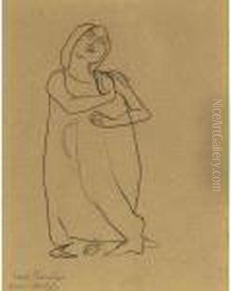 Standing Figure Oil Painting by Henri Matisse