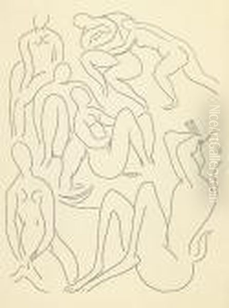 Nymphes Et Faune Oil Painting by Henri Matisse