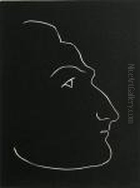 Male Profiles, From Pasiphae, Chants De Minos Oil Painting by Henri Matisse