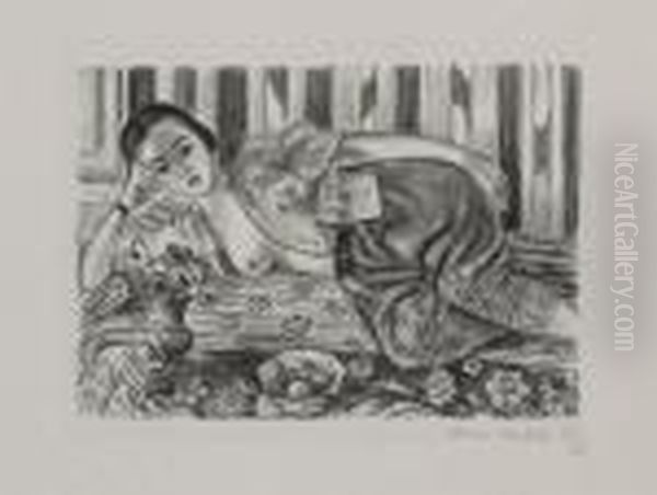 Odalisque A La Culotte De Satin Rouge Oil Painting by Henri Matisse