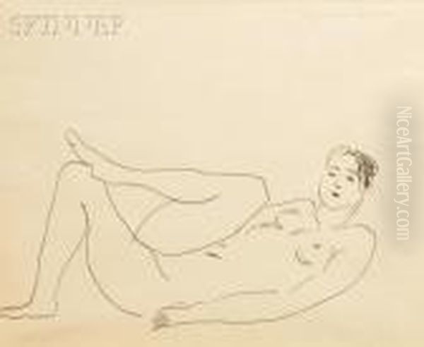 Nu Couche, Jambe Repliee (etude De Jambes) Oil Painting by Henri Matisse