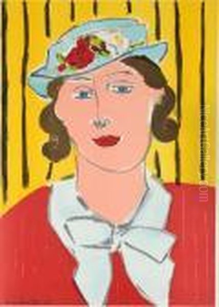 Brustbildnis Einer Jungen Frau Mit Hut Oil Painting by Henri Matisse