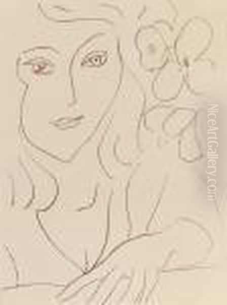 Untitled, From 'visages' (duthuit 11) Oil Painting by Henri Matisse
