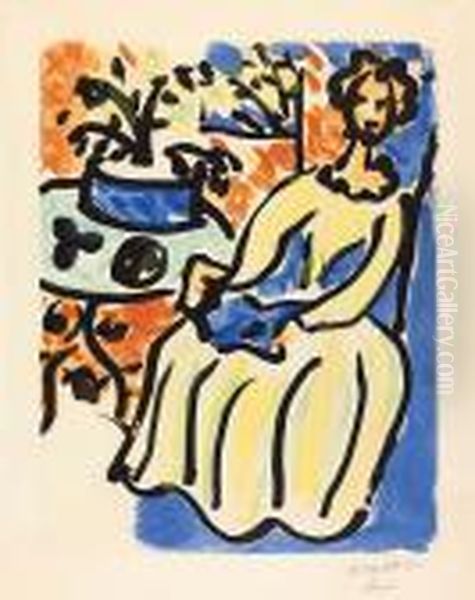 Marie Jose En Robe Jaune Oil Painting by Henri Matisse