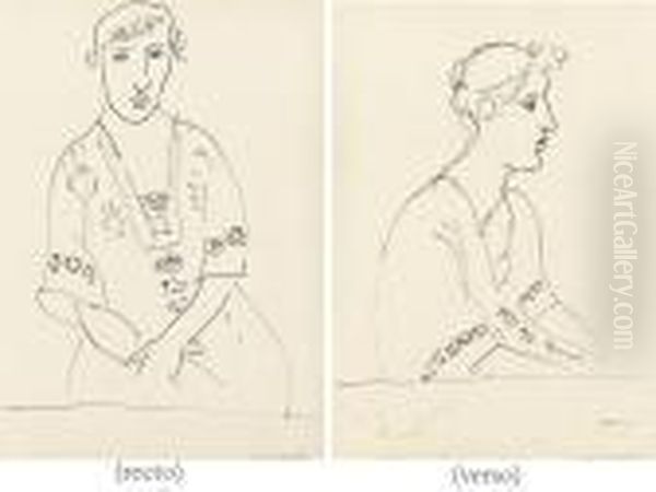 Femme Assise De Face, Bras Croises Oil Painting by Henri Matisse