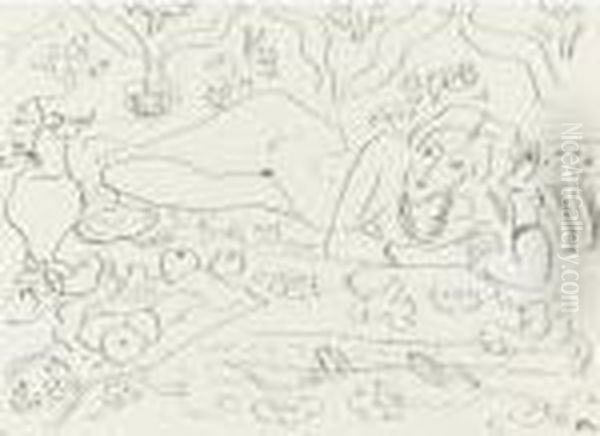 Nu Allonge Ornamental Oil Painting by Henri Matisse